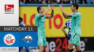 Schallenbergs Hammer beats Hansa  Hansa Rostock  SC Paderborn 07 03  All Goals  MD 11  BL 2 [upl. by Ainegue]