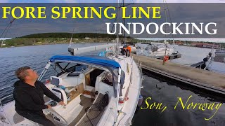 Fore Spring Line Sailboat Undocking [upl. by Alethea]