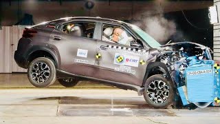 Citroen Basalt scored 4 star safety rating in Bharat Ncap  Citroen Basalt crash test rating [upl. by Oiramad]