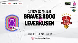 Berlin Braves 2000 vs Bayer Giants Leverkusen GW10  BARMER 2 Basketball Bundesliga ProB Nord [upl. by Gehlbach642]