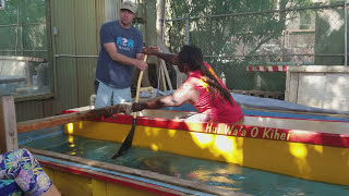 Paddling Clinic with John Puakea at Kihei Canoe Club [upl. by Leicam]