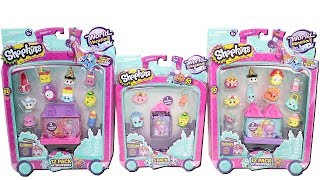 Shopkins World Vacation Season 8 Boarding to Europe 5 and 12 Packs Unboxing Toy Review [upl. by Odrawde631]