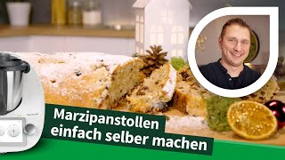 Omas Christstollen mit Marzipan – weihnachtliches Thermomix® Rezept [upl. by Aiblis]