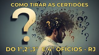 Como tirar as certidões do 1º2º3º e 4º Ofício [upl. by Harmonie]