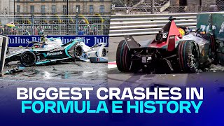 quotCHAOS at turn onequot 😱  Biggest crashes in Formula E history [upl. by Jarrad]