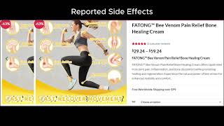 FATONG Bee Venom Cream Review – Scam or Genuine Does It Really Work [upl. by Katherin]