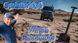 Sprinter 4x4 Winch Recovery at Sand Dunes [upl. by Yeleek696]