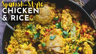 Chicken and Rice Spanish Style Arroz con Pollo  Easy One Pan Recipe [upl. by Leicester]