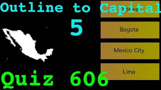 Geography Match Country Outline to the Capital City Part 5 Quiz 606 [upl. by Ardnuas199]