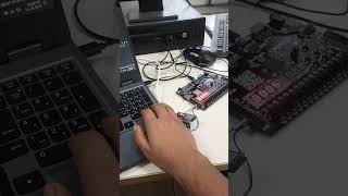 Uart video demonstration on boolean fpga board [upl. by Ytsud]