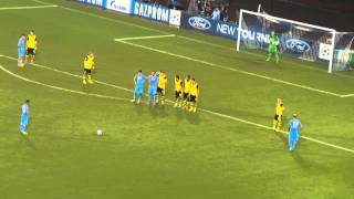 180913 Napoli  Borussia D 21 Punizionegol di Insigne live dai distinti [upl. by Enilarak]