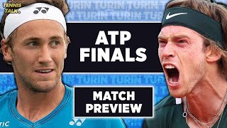 Ruud vs Rublev  ATP Finals 2024  Tennis Preview amp Prediction [upl. by Aihsiek]