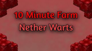 10 minutes nether warts farm  HYPIXEL SKYBLOCK FARMS [upl. by Kriss710]