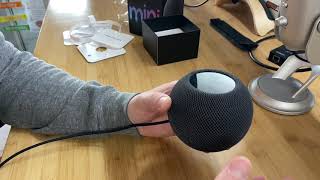 Unboxing and streaming HomePod mini from Spotify [upl. by Neirad]