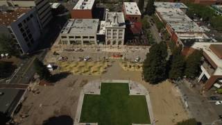 Aerial view of reunified Old Courthouse Square [upl. by Petes]