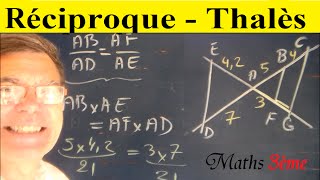 Maths 3ème  La réciproque de Thalès  les propriétés [upl. by Pippo]