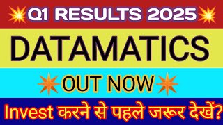 Datamatics Q1 Results 2024 🔴 Datamatics Results 🔴 Datamatics Share Latest News 🔴 Datamatics Share [upl. by Hamilton]