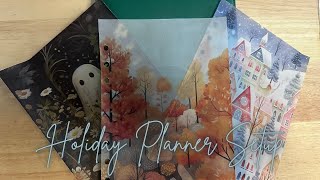 Set Up My Holiday Planner For The Last 3 Months Of The Year  Dollar Tree Decor  A5 6 Ring [upl. by Inafets]