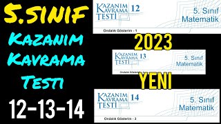 5SINIF MATEMATİK KAZANIM KAVRAMA TESTİ 121314 2023 YENİ  ONDALIK GÖSTERİM [upl. by Annehsat]