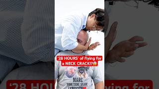 ‘28 HOURS’ of flying for a NECK CRACK😱 neckpain Chiropractic Trending Short [upl. by Pattie]