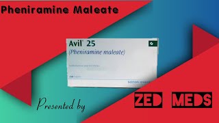 Pheniramine Maleate 25mg tablet Avil What is Pheniramine  uses side effects mode of action [upl. by Wini]