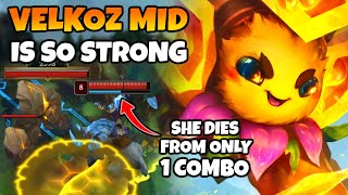 VELKOZ MID is SECRETLY SUPER STRONG You can 1 combo EVERYONE [upl. by Notrom234]