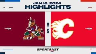 NHL Highlights  Coyotes vs Flames  January 16 2024 [upl. by Zizaludba977]