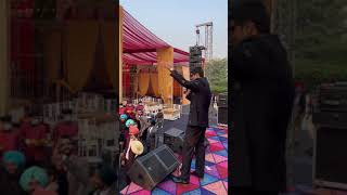 Gurnam bhullar singing waake song live in wedding show [upl. by Anidnamra439]