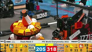 Finals Match 3  FTC World Championship 2022 in Houston  FTC Freight Frenzy [upl. by Sianna]