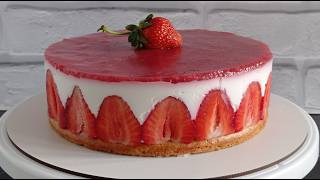 Strawberry Yogurt Mousse Cake Recipe  Amazingly Delicious Mousse Cake [upl. by Zarah]