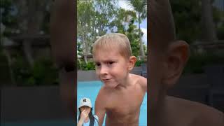 ADEK KAKAK BERENANG DI KOLAM RENANG TAPI ADA OM JELEK ⁉️shorts funny dubbing [upl. by Rockie390]