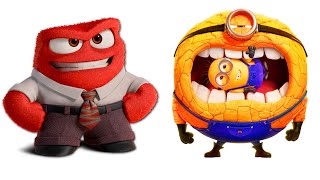 INSIDE OUT 2 Movie Characters and Their Favorite DESPICABLE ME 4 Characters [upl. by Culhert]