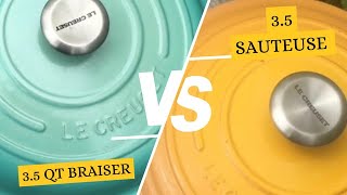 Le Creuset This or That Requested Le Creuset 35 qt Braiser Vs 35 qt SauteuseMay 2024 [upl. by Langley]