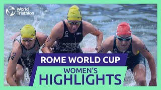 Race Highlights  2024 ROME WORLD TRIATHLON CUP  Women [upl. by Oreste]