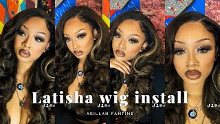 Sensationnel what lace wig  Latisha wig install  FLAMBOYAGE MOCHA [upl. by Ehtiaf]