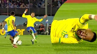 Neymar INJURY vs Uruguay 17102023 HD 1080i [upl. by Emmery146]