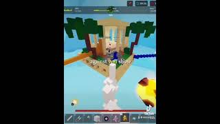 Sob the bed didn’t break robloxbedwarsfunnymoments roblox bedwarsroblox [upl. by Rasia57]