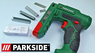 Parkside Electric Stapler amp Nailer PHET 15 C2 Unboxing amp Testing from LIDL [upl. by Goldshlag]