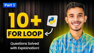 For Loop In Python  10 Problems Solved amp Explained  Python for Beginners [upl. by Selrac]