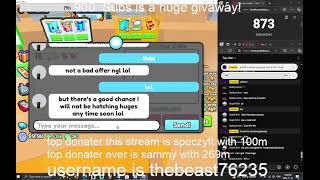 playing pet sim 99 everybody free gems and some huge giveaways [upl. by King]