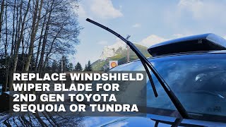 Windshield Wiper Blade Replacement for Toyota Sequoia amp Tundra  Quick DIY [upl. by Quentin]