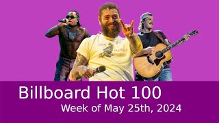 Billboard Hot 100  Week of May 25th 2024 [upl. by Esimaj]