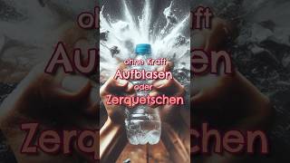 Warum zieht sich die Flasche zusammen  Experimente für Zuhause chemie experiment lehrer schule [upl. by Dituri]