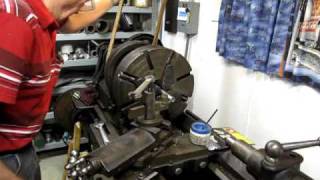 Threading on a 100 Year Old Lathe [upl. by Norrat]