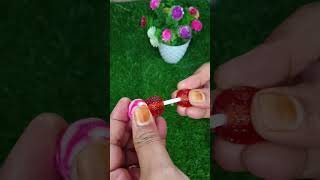 Strawberry lollipop strawberry Jelly chocolate🍓🍭🍡shorts  viraltrending viralreels youtubeshorts [upl. by Enitnelav932]