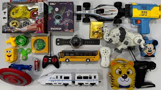 My Latest Toys Collection RC Bus Spinner  Piggy Bank Shield Shooter RC Robot RC Train [upl. by Anella]