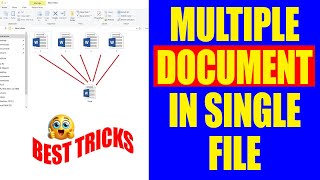 convert multiple file into single file in Microsoft word [upl. by Litman157]