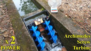 How to make a Turbine using 2 Archimedes screws [upl. by Mairem]