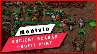 Medivia Online Low Level EK and MS Profit Hunt  Conquering the Ancient Scarabs Plague [upl. by Eednas]