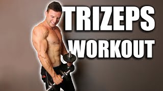 Schnellster Muskelaufbau für den Trizeps  Workout im Hypertrophiebereich [upl. by Attirb]